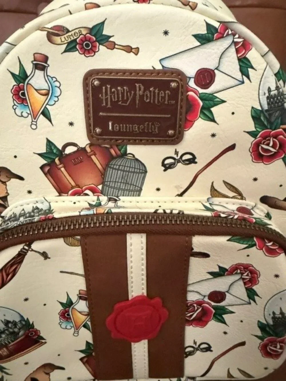 Harry Potter Loungefly Tattoo-Print Mini Backpack